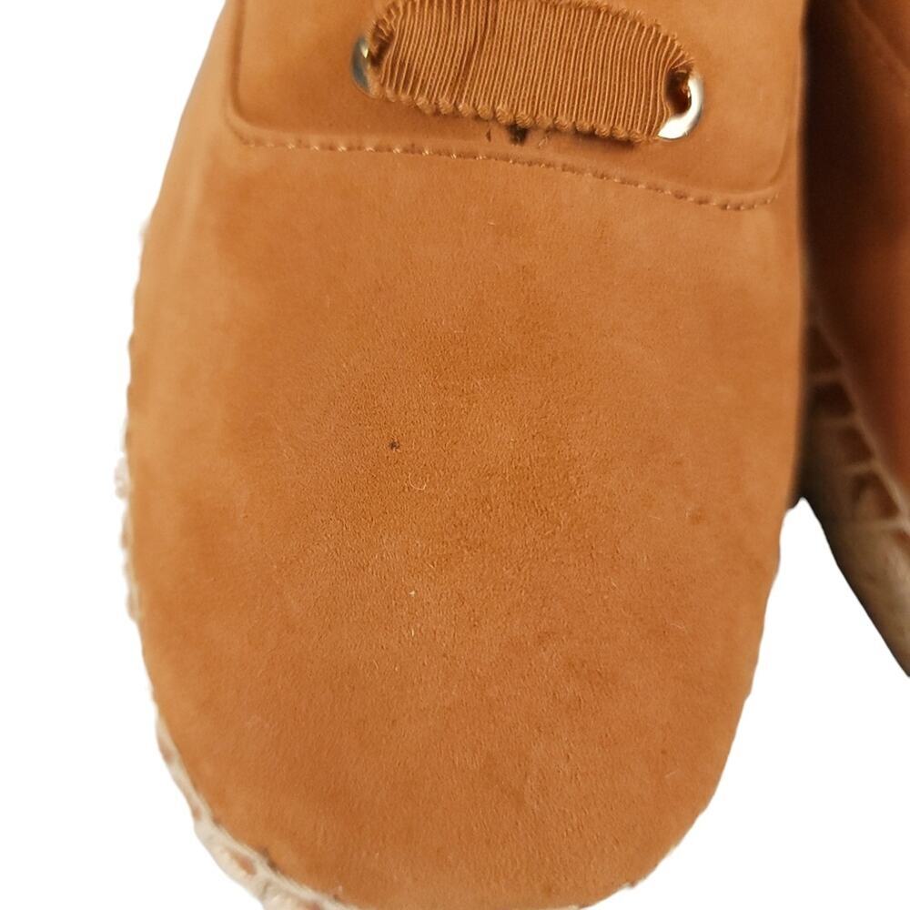 Vionic Lace Up Espadrille Flats Coast Sandy Suede Orthotic - Picture 9 of 11